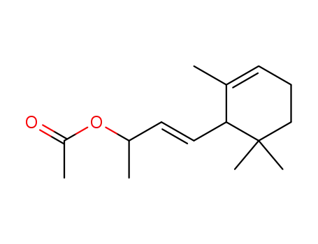 Molecular Structure of 783324-41-4 (3-Buten-2-ol, 4-(2,6,6-trimethyl-2-cyclohexen-1-yl)-, acetate, (3E)-)