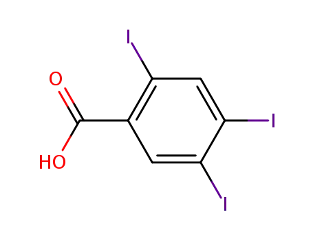 Molecular Structure of 35674-21-6 (Benzoic acid, 2,4,5-triiodo-)
