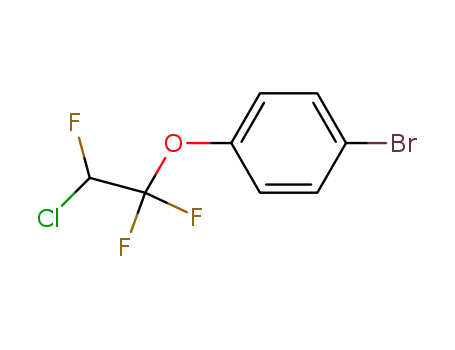 Molecular Structure of 403-60-1 (Benzene, 1-bromo-4-(2-chloro-1,1,2-trifluoroethoxy)-)
