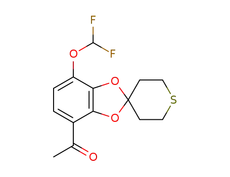 1-[7-(difluoromethoxy)spiro[1,3-benzodioxole-2,4'-tetrahydrothiopyran]-4-yl]ethanone