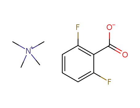 C7H3F2O2(1-)*C4H12N(1+)