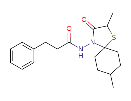 N‐(2,8‐dimethyl‐3‐oxo‐1‐thia‐4‐azaspiro[4.5]decan‐4‐yl)‐3‐phenylpropanamide