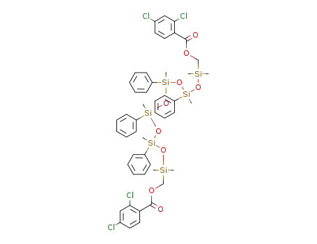 1,11-bis-(2,4-dichloro-benzoyloxymethyl)-1,1,3,5,7,9,11,11-octamethyl-3,5,7,9-tetraphenyl-hexasiloxane