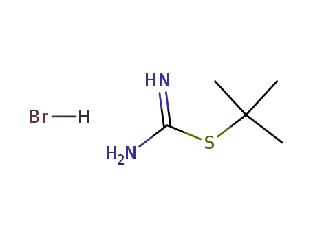 Molecular Structure of 53243-22-4 (Carbamimidothioic acid, 1,1-dimethylethyl ester, monohydrobromide)