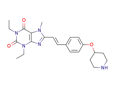 (E)-1,3-diethyl-7-methyl-8-(4-(piperidin-4-yloxy)styryl)-1H-purine-2,6-(3H,7H)-dione