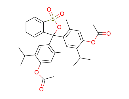 3,3-bis-(4-acetoxy-5-isopropyl-2-methyl-phenyl)-3H-benz[c][1,2]oxathiol-1,1-dioxide