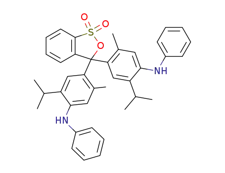 2-(4,4'-dianilino-α-hydroxy-5,5'-diisopropyl-2,2'-dimethyl-benzhydryl)-benzenesulfonic acid-lactone