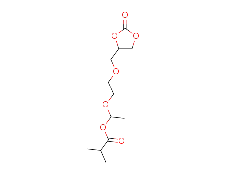 Isobutyric acid 1-[2-(2-oxo-[1,3]dioxolan-4-ylmethoxy)-ethoxy]-ethyl ester