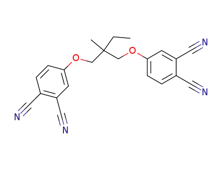 Molecular Structure of 93673-02-0 (1,2-Benzenedicarbonitrile,
4,4'-[(2-ethyl-2-methyl-1,3-propanediyl)bis(oxy)]bis-)
