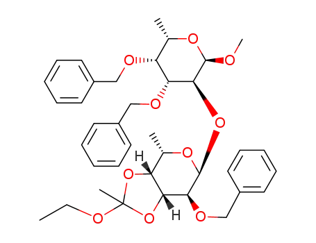 (3aR,4S,6S,7S,7aR)-7-Benzyloxy-6-((2R,3S,4R,5R,6S)-4,5-bis-benzyloxy-2-methoxy-6-methyl-tetrahydro-pyran-3-yloxy)-2-ethoxy-2,4-dimethyl-tetrahydro-[1,3]dioxolo[4,5-c]pyran