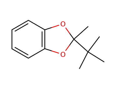 Molecular Structure of 105732-50-1 (1,3-Benzodioxole, 2-(1,1-dimethylethyl)-2-methyl-)