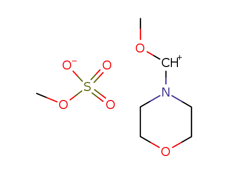 Molecular Structure of 5780-15-4 (Morpholinium, 4-(methoxymethylene)-, methyl sulfate)
