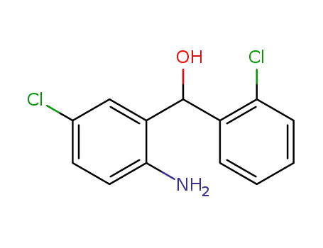 Molecular Structure of 74067-45-1 (Benzenemethanol, 2-amino-5-chloro-a-(2-chlorophenyl)-)