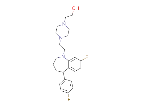 2-(4-{2-[8-Fluoro-5-(4-fluoro-phenyl)-2,3,4,5-tetrahydro-benzo[b]azepin-1-yl]-ethyl}-piperazin-1-yl)-ethanol