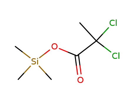 Molecular Structure of 72406-98-5 (Propanoic acid, 2,2-dichloro-, trimethylsilyl ester)