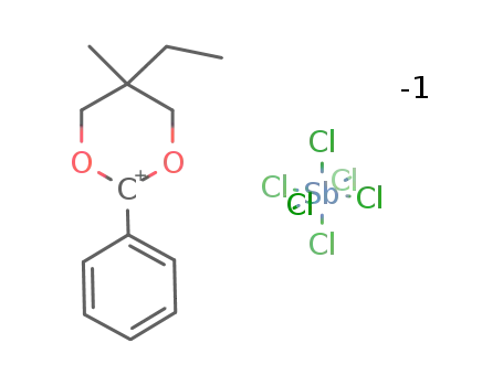 2-phenyl-5-methyl-5-ethyl-1,3-dioxanium hexachloroantimonate