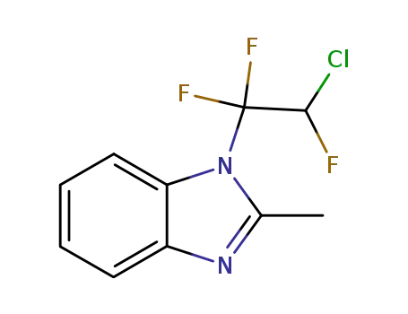 Molecular Structure of 13616-04-1 (1-(2-chloro-1,1,2-trifluoroethyl)-2-methyl-1H-benzimidazole)