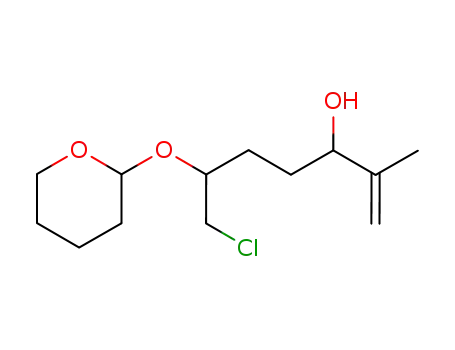 Molecular Structure of 83235-34-1 (1-Hepten-3-ol, 7-chloro-2-methyl-6-[(tetrahydro-2H-pyran-2-yl)oxy]-)