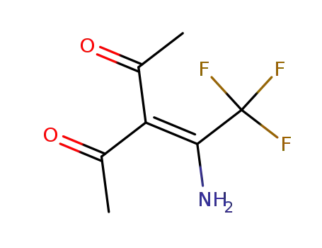 Molecular Structure of 138610-12-5 (2,4-Pentanedione, 3-(1-amino-2,2,2-trifluoroethylidene)-)