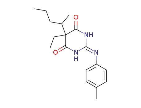 5-Ethyl-5-(1-methyl-butyl)-2-p-tolylimino-dihydro-pyrimidine-4,6-dione