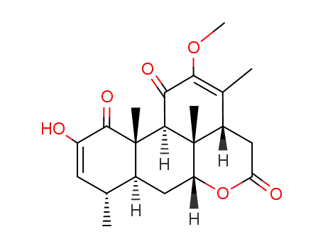 Molecular Structure of 26121-57-3 (2-hydroxy-12-methoxypicrasa-2,12-diene-1,11,16-trione)