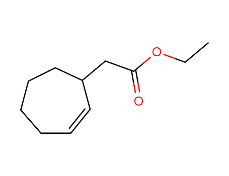 Molecular Structure of 143682-19-3 (2-Cycloheptene-1-acetic acid, ethyl ester)