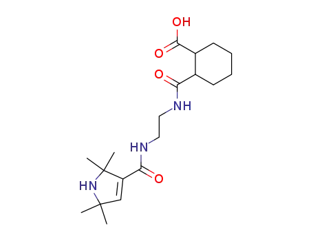 Molecular Structure of 93799-07-6 (Cyclohexanecarboxylic acid, 2-(((2-(((2,5-dihydro-2,2,5,5-tetramethyl-1H-pyrrol-3-yl)carbonyl)amino)ethyl)amino)carbonyl)-)