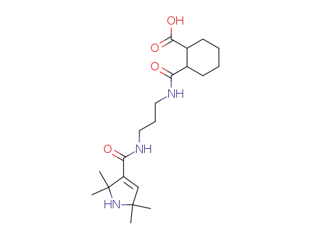 Molecular Structure of 93799-08-7 (Cyclohexanecarboxylic acid, 2-(((3-(((2,5-dihydro-2,2,5,5-tetramethyl-1H-pyrrol-3-yl)carbonyl)amino)propyl)amino)carbonyl)-)