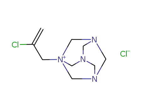 Molecular Structure of 101914-01-6 (1-(2-chloroprop-2-en-1-yl)-3,5,7-triaza-1-azoniatricyclo[3.3.1.1~3,7~]decane chloride)