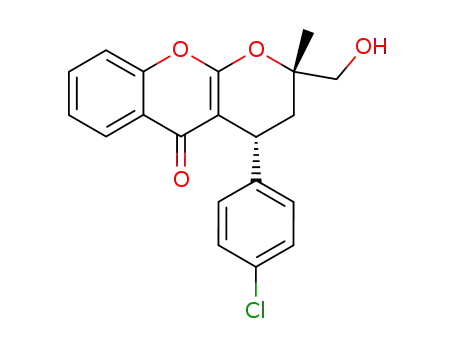 (2S,4R)-4-(4-Chloro-phenyl)-2-hydroxymethyl-2-methyl-3,4-dihydro-2H-pyrano[2,3-b]chromen-5-one