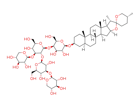 (3β,5α,25R)-spirostan-3-yl O-β-D-xylopyranosyl-(1-3)-β-D-glucopyranosyl-(1-2)-[β-D-xylopyranosyl-(1-3)]-β-D-glucopyranosyl-(1-4)-β-D-galactopyranoside