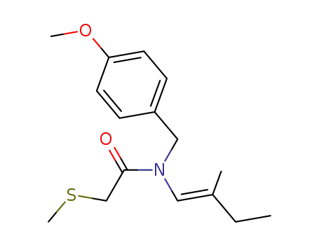N-(2-methylbut-1-enyl)-N-(4-methoxybenzyl)-α-(methylthio)acetamide