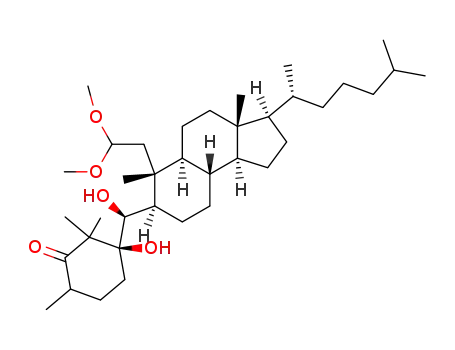 (S)-3-{(S)-[(3R,3aR,5aS,6R,7R,9aS,9bS)-6-(2,2-Dimethoxy-ethyl)-3-((R)-1,5-dimethyl-hexyl)-3a,6-dimethyl-dodecahydro-cyclopenta[a]naphthalen-7-yl]-hydroxy-methyl}-3-hydroxy-2,2,6-trimethyl-cyclohexanone