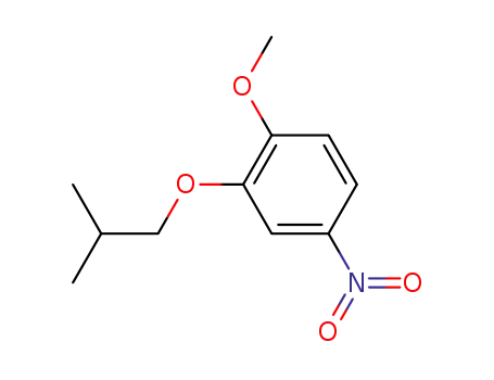 Molecular Structure of 185145-95-3 (Benzene, 1-methoxy-2-(2-methylpropoxy)-4-nitro-)