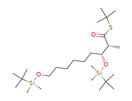 (2R,3R)-3,9-Bis-(tert-butyl-dimethyl-silanyloxy)-2-methyl-nonanethioic acid S-tert-butyl ester
