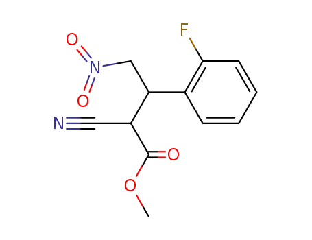 methyl 2-cyano-4-nitro-3-(2-fluorophenyl)butanoate