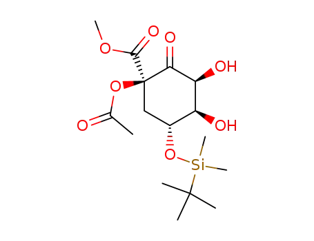 (1R,3S,4R,5R)-1-Acetoxy-5-(tert-butyl-dimethyl-silanyloxy)-3,4-dihydroxy-2-oxo-cyclohexanecarboxylic acid methyl ester
