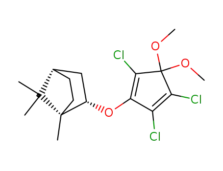 (+/-)-1,3,4-trichloro-2-isobornyloxy-5,5-dimethoxycyclopentadiene
