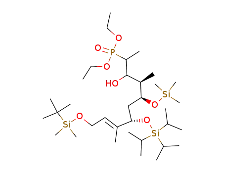 (2E,4S,6S,7R,8RS)-1-[(t-butyldimethylsilyl)oxy]-9-(diethylphosphono)-3,7-dimethyl-4-[(triisopropylsilyl)oxy]-6-[(trimethylsilyl)oxy]-2-decaen-8-ol