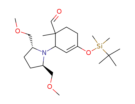 2-((2R,5R)-2,5-Bis-methoxymethyl-pyrrolidin-1-yl)-4-(tert-butyl-dimethyl-silanyloxy)-1-methyl-cyclohex-3-enecarbaldehyde
