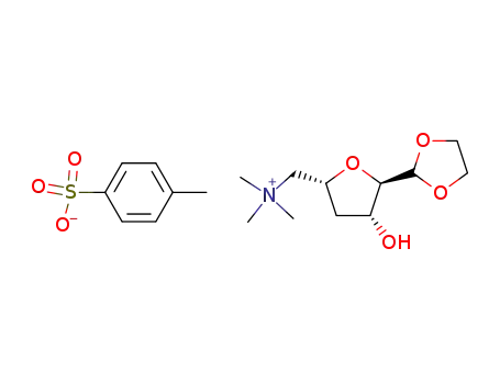 Toluene-4-sulfonate((2R,4R,5R)-5-[1,3]dioxolan-2-yl-4-hydroxy-tetrahydro-furan-2-ylmethyl)-trimethyl-ammonium;