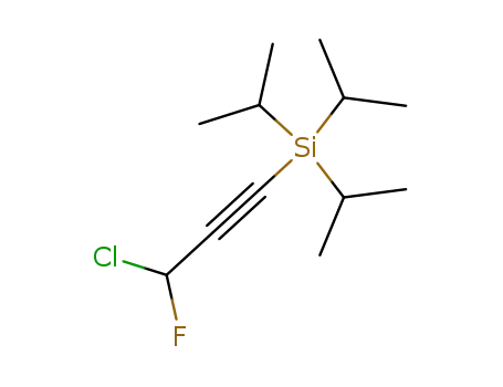 Molecular Structure of 284471-09-6 (Silane, (3-chloro-3-fluoro-1-propynyl)tris(1-methylethyl)-)