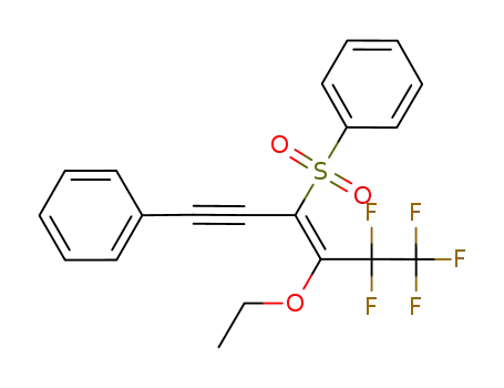 (E)-4-Ethoxy-5,5,6,6,6-pentafluoro-1-phenyl-3-(phenylsulfonyl)hex-3-en-1-yne