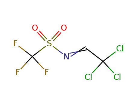 Molecular Structure of 434340-53-1 (Methanesulfonamide, 1,1,1-trifluoro-N-(2,2,2-trichloroethylidene)-)