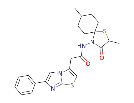 N-(2,8-dimethyl-3-oxo-1-thia-4-aza-spiro[4.5]dec-4-yl)-2-(6-phenyl-imidazo[2,1-b]thiazol-3-yl)-acetamide