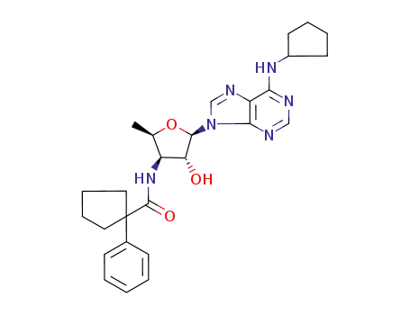 9-(3,5-dideoxy-3-{[(1-phenylcyclopentyl)carbonyl]amino}-β-D-xylofuranosyl)-N6-cyclopentyladenine