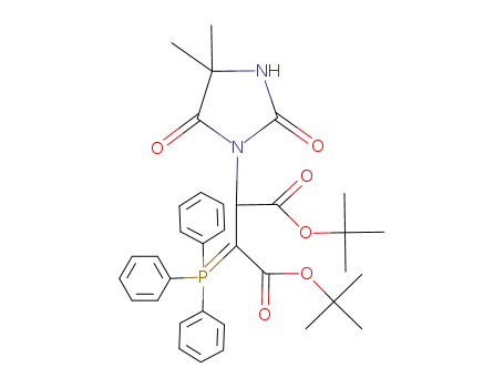 di-tert-butyl 2-(4,4-dimethyl-2,5-dioxo-imidazolidin-1-yl)-3-(triphenylphosphanylidene)-succinate