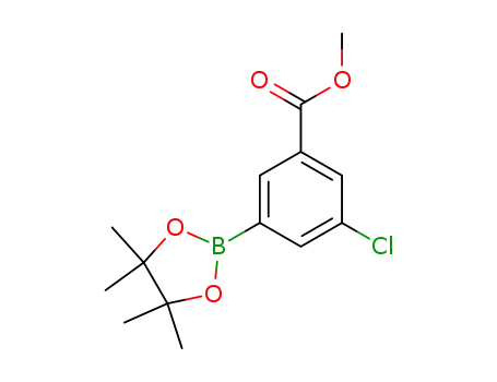 Molecular Structure of 408492-29-5 (3-Chloro-5-methoxycarbonyl-phenyl-boronic acid pinacol ester)