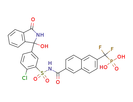 ({6-[2-chloro-5-(1-hydroxy-3-oxo-2,3-dihydro-1H-isoindol-1-yl)-benzenesulfonylaminocarbonyl]-naphthalen-2-yl}-difluoro-methyl)-phosphonic acid