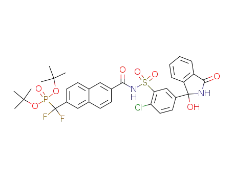 ({6-[2-chloro-5-(1-hydroxy-3-oxo-2,3-dihydro-1H-isoindol-1-yl)-benzenesulfonylaminocarbonyl]-naphthalen-2-yl}-difluoro-methyl)-phosphonic acid di-tert-butyl ester